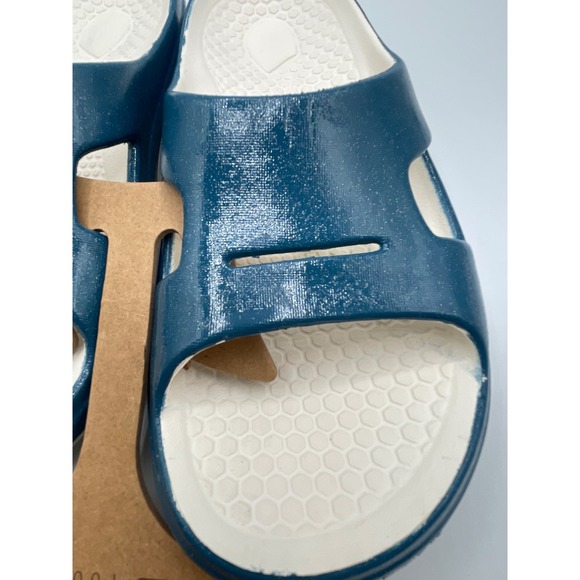 Spenco Fusion Pearl Women's Ink Blue Casual Comfort Slides Sandals Size 6W - Picture 7 of 8